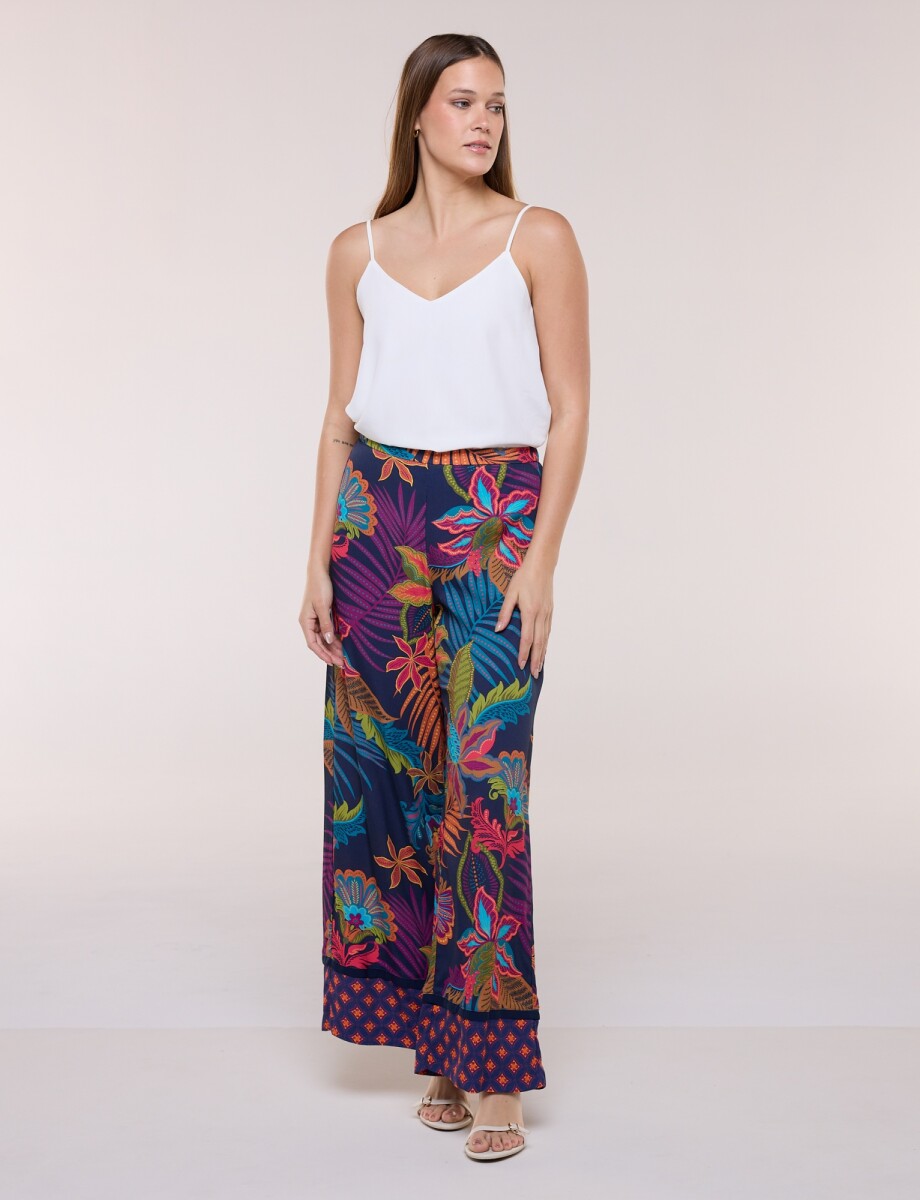 Pantalón Pull On Printed - Azul/multi 