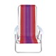 Set x2 Silla reclinable 4 posiciones aluminio ROJO