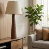 LAMAPARA DE PIE BLANCA/MARRON 42X108CM Unica