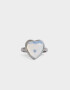 Anillos Medianos y Grandes Moonstone Anillo Corazón Moonstone - Plateado