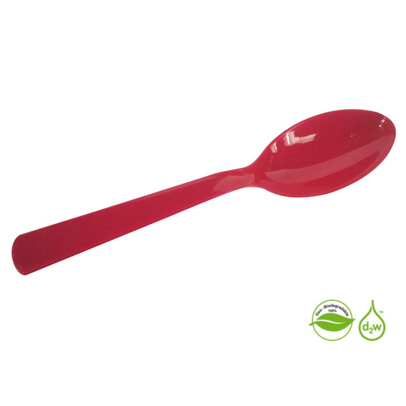 Cuchara Biodegradable x10 Unidades Fucsia