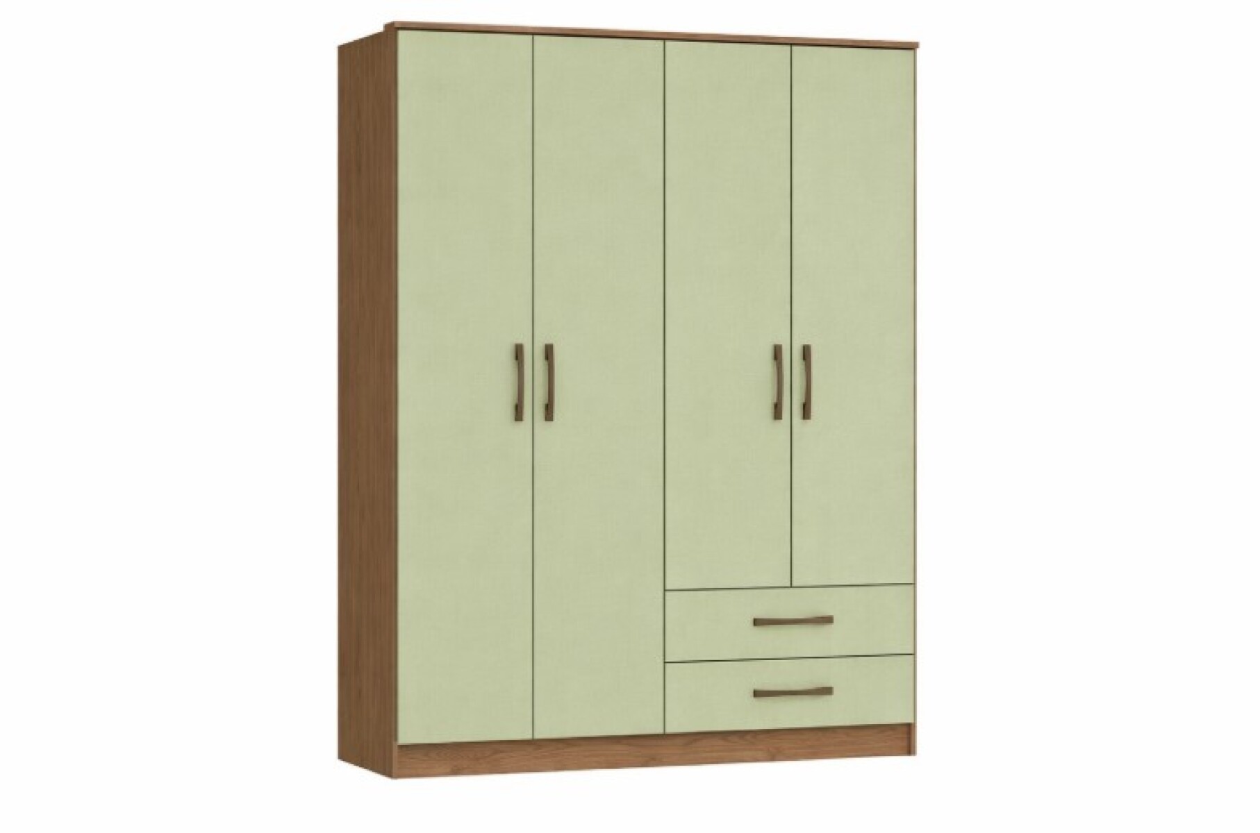 Ropero Armario de 4 Puertas TOKIO - PISTACHO 