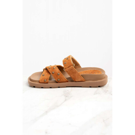 Sandalia Gamuza Apliques Mocha