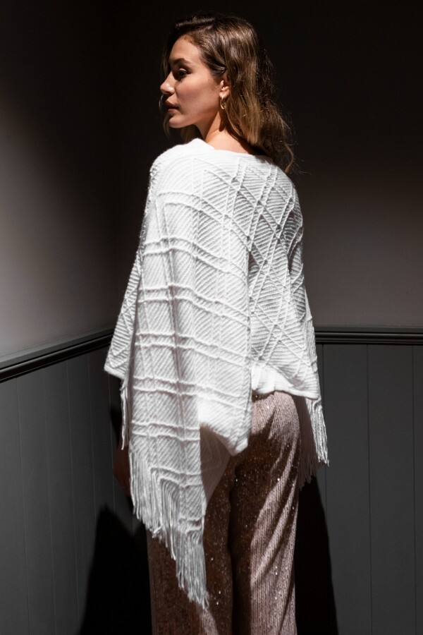 Poncho Brillo BLANCO