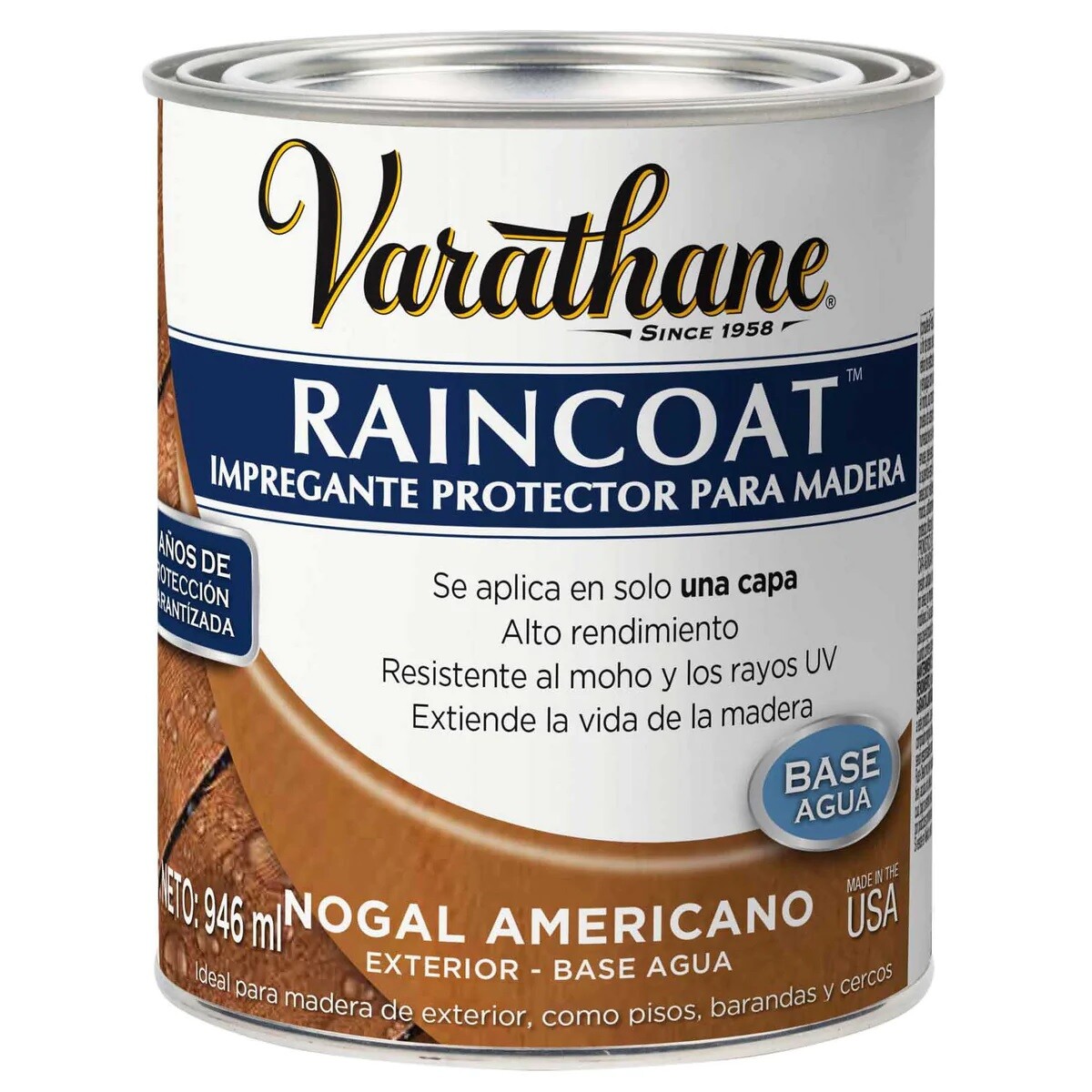 Impregnante Hidrorrepelente 1L - Cedro Varathane - Nogal Americano Varathane 