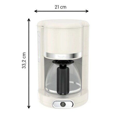 Moulinex Cafetera filtro Soleil Vintage | 1,25 Lts. | Jarra De Cristal | Sistema Antigoteo | Color Marfil. Moulinex Cafetera filtro Soleil Vintage | 1,25 Lts. | Jarra De Cristal | Sistema Antigoteo | Color Marfil.