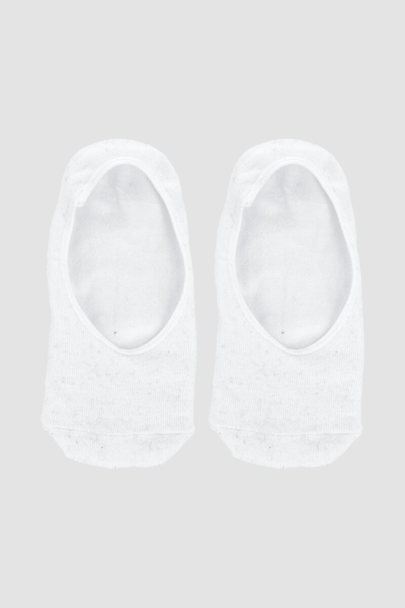 Medias invisibles algodón lisos - Blanco 