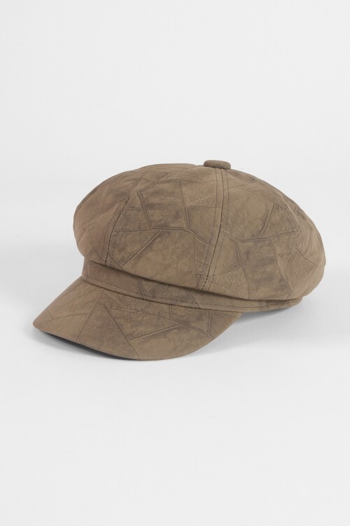 Boina cap texture tostado