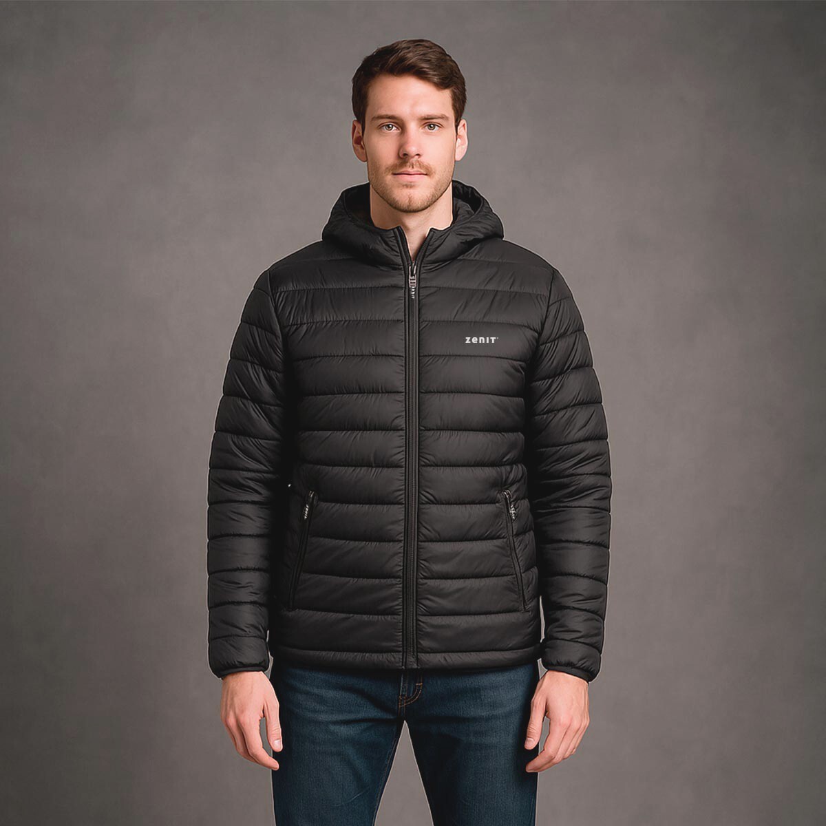 CAMPERA C/CAPUCHA NEGRA S 