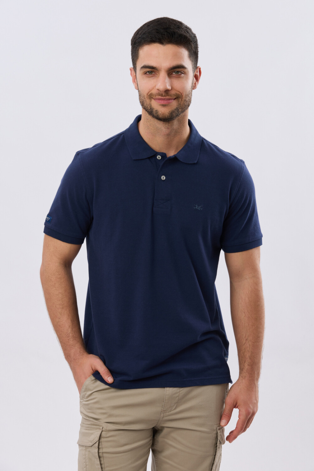 REMERA POLO LISA PIQUÉ Azul