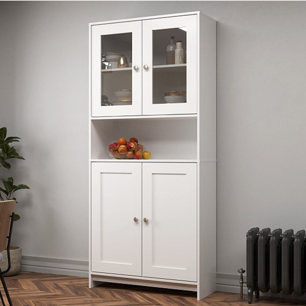 CRISTALERO COPERO BOTELLERO ARMARIO ESTANTERÍA 4 PUERTAS BLANCO CRISTALERO COPERO BOTELLERO ARMARIO ESTANTERÍA 4 PUERTAS BLANCO