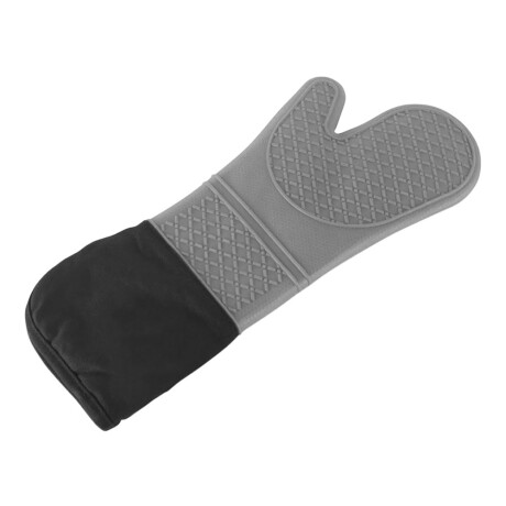 Manopla Larga Guante Silicona Agarre Antideslizante Cocina Gris