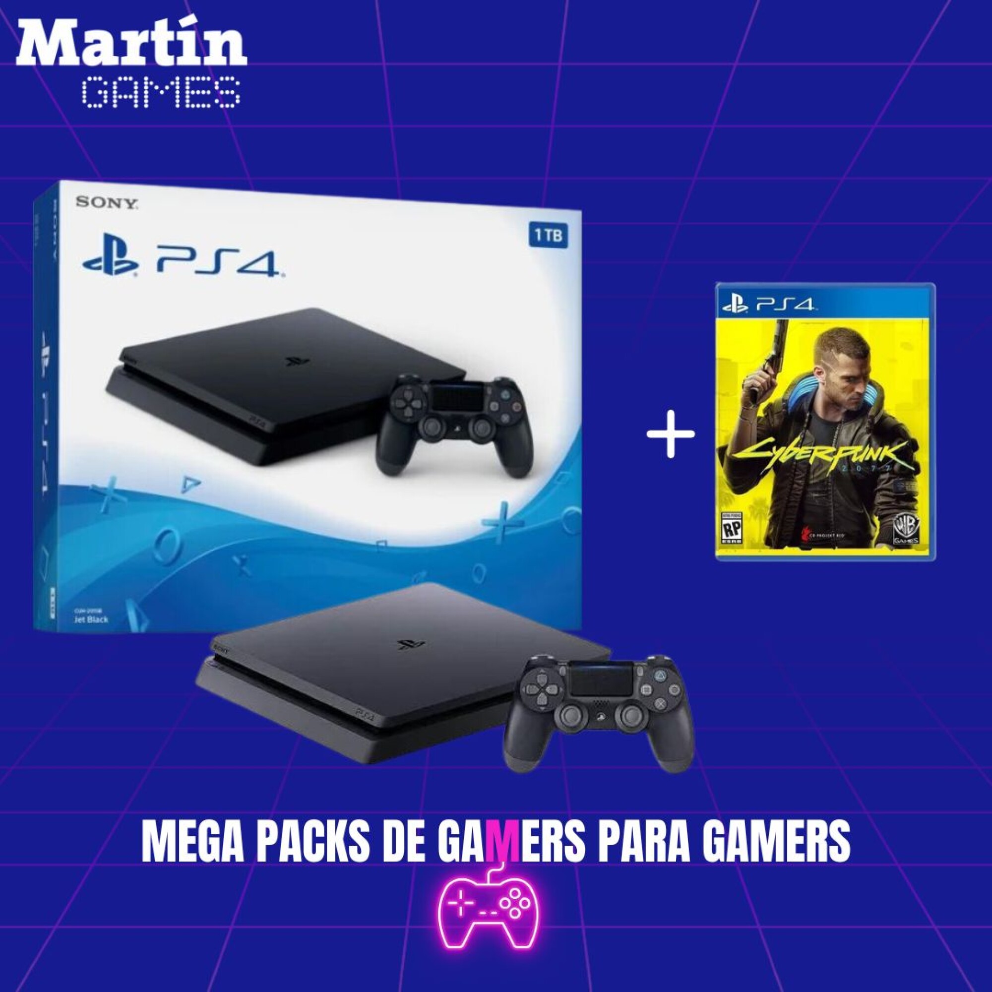 PS4 1TB 0KM + CYBERPUNK 2077 — Martín Games