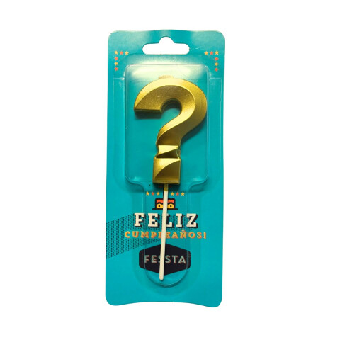 Vela Signo de Interrogación Dorado