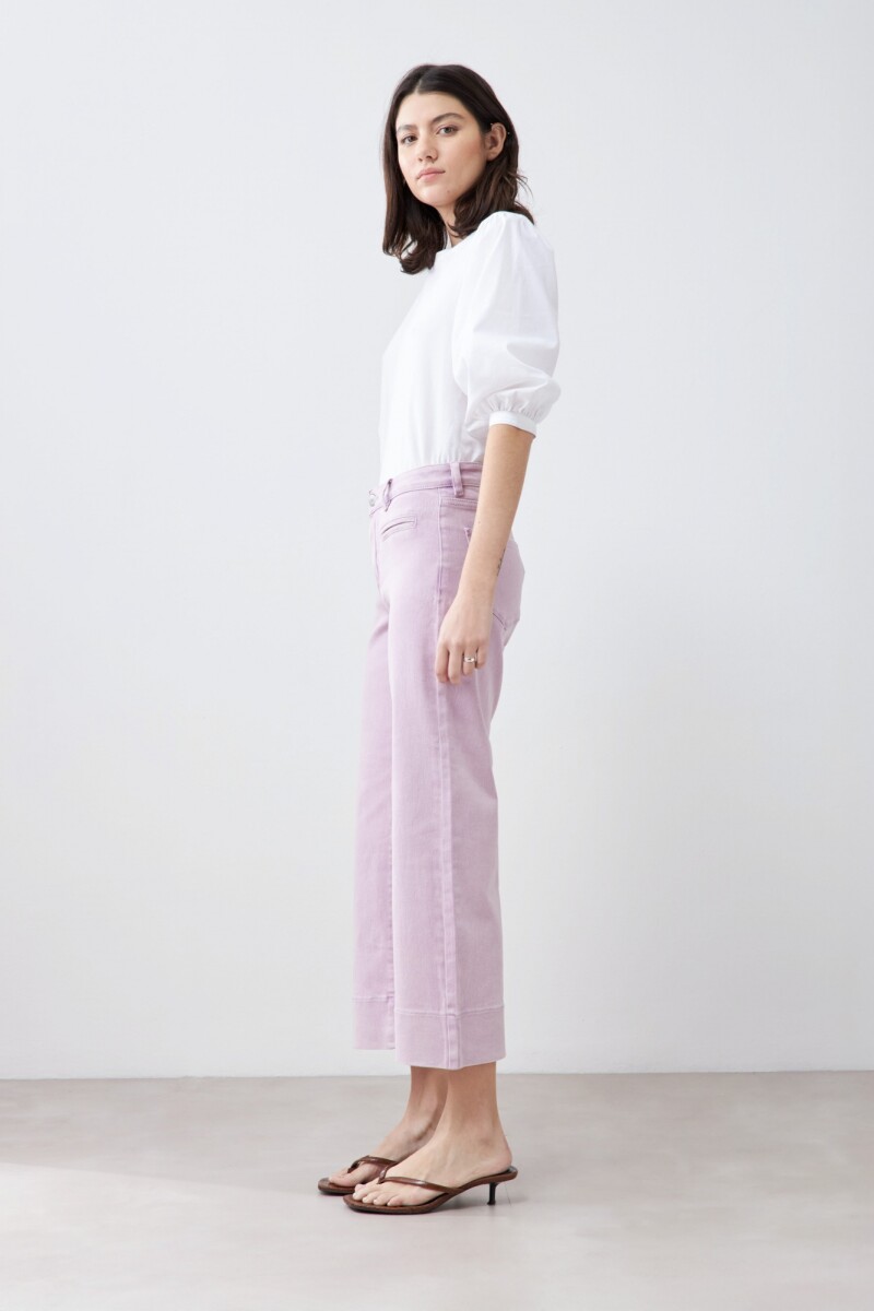 Jean culotte Aretha rosa pastel