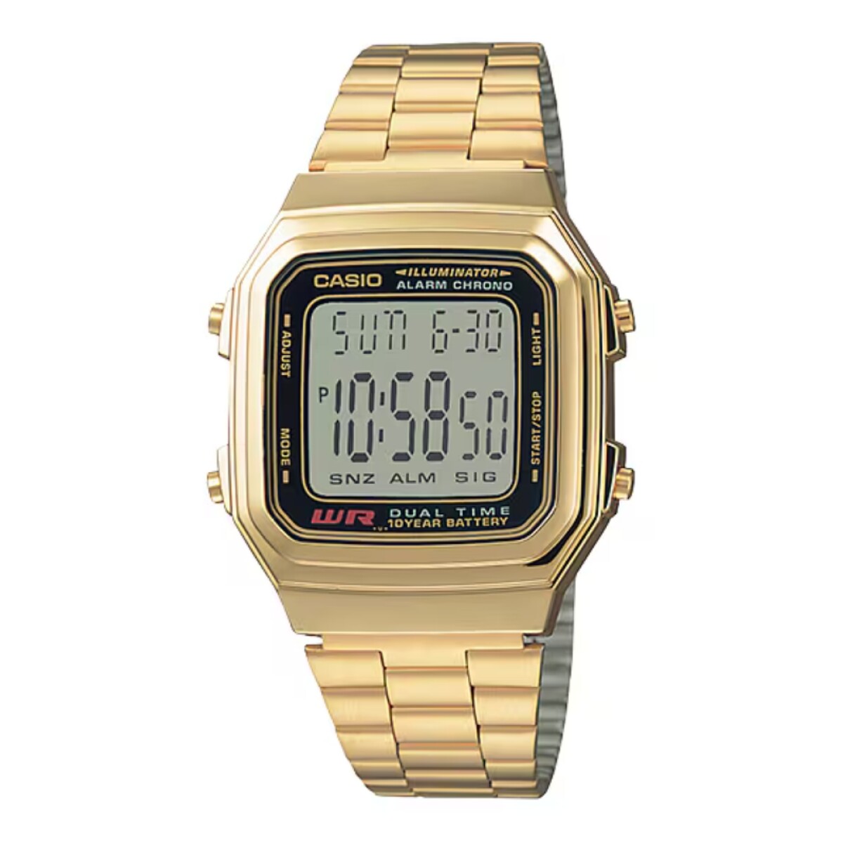 Reloj Casio Retro A178WGA-1ADF en Acero Dorado Unisex - Dorado 