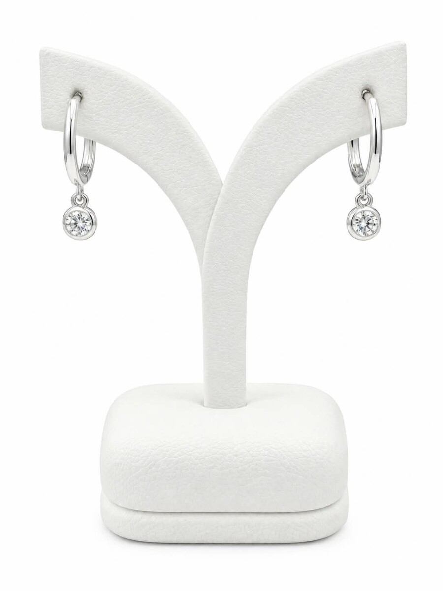 Aros con Zirconia pendiente 