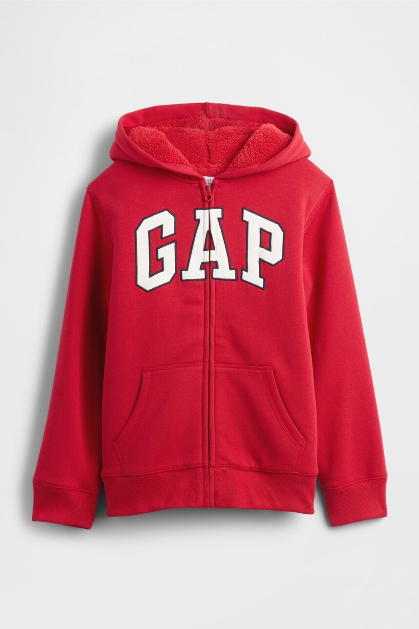 Canguro Con Cierre Corderito Niño Modern Red