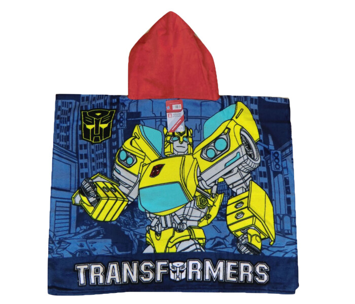 Toalla Poncho Transformers Ref. Marino/Amarillo/Rojo
