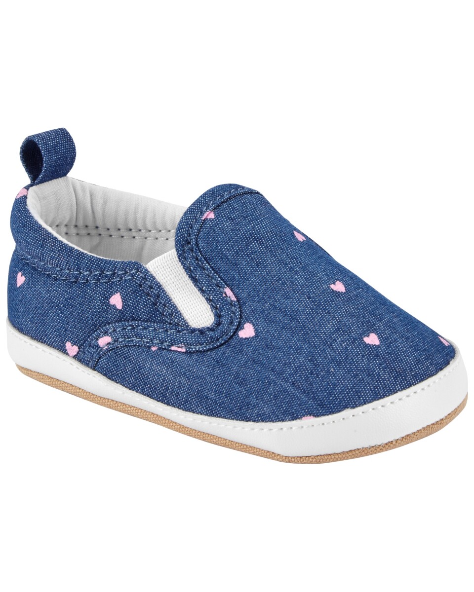 Zapatillas jean diseño corazones 