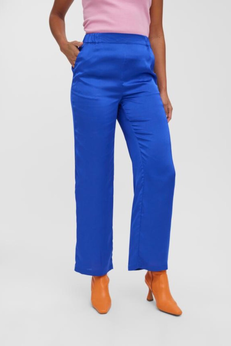 pantalon saten trend Dazzling Blue