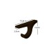 Set x2 soporte de techo simple 28mm x 19mm MARRON OSCURO