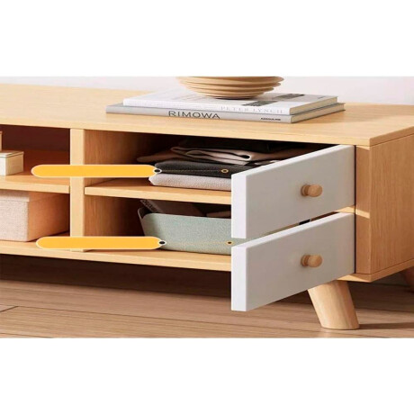 Rack TV Madera Minimalista 3 Cajones 140cm 001