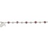 Pulsera Bolitas con dijes-Plata 925-Cristal rosa-PU3650 sinpiedra