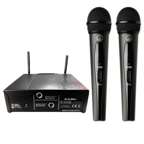 Microfono AKG Inalambrico de 2 unidades WMS40Mini2 Microfono AKG Inalambrico de 2 unidades WMS40Mini2