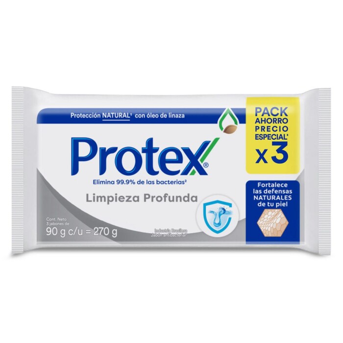 PROTEX JABON X 3 LIMPIEZA PROFUNDA UNID. única