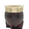 MATE IMPERIAL PEÑAROL ESCUDO- ALPACA Y BRONCE - MTIM59 Marrónuniforme