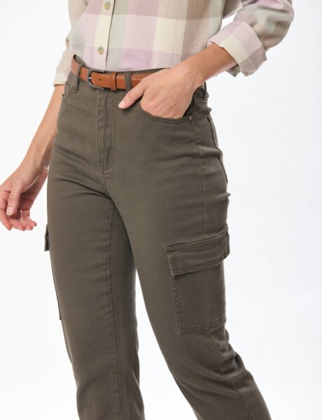 PANTALÓN CARGO SKINNY Verde