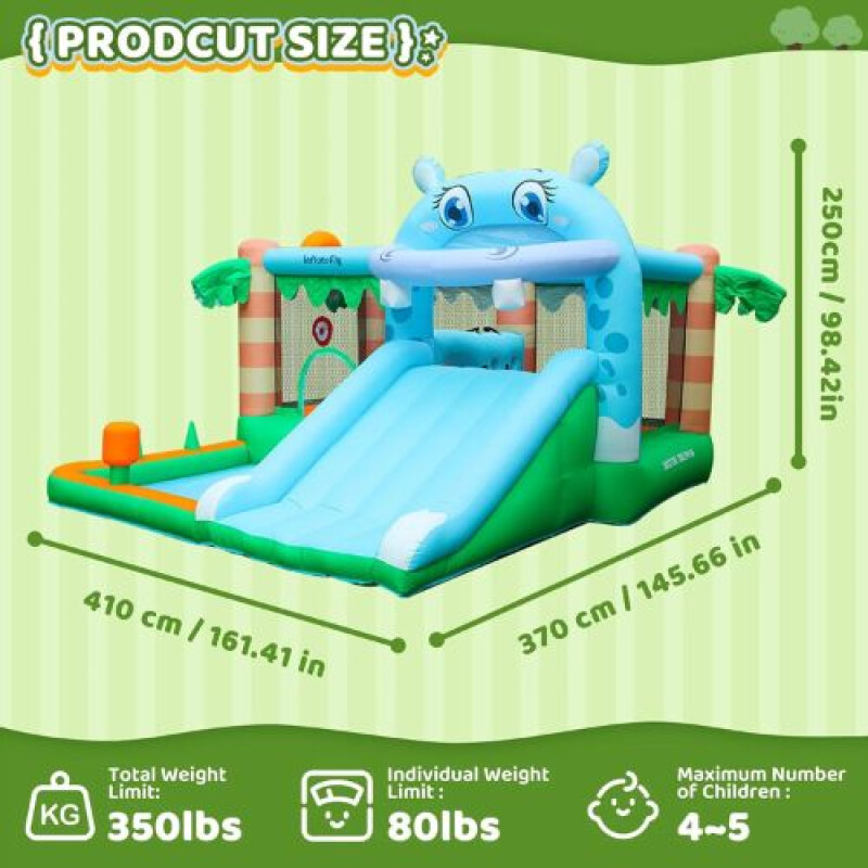 Inflable Hipopotamo con Palmeras- Doctor Dolphin Inflable Hipopotamo Con Palmeras- Doctor Dolphin