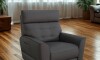 Butaca Reclinable 1 Cuerpo Eléctrica 100% Cuero - Aurora Gris Oscuro