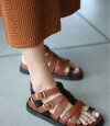 Sandalia Roma Camel y Negro