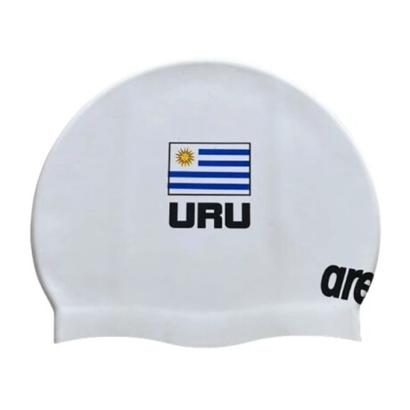 Gorra De Natación Unisex Arena Uruguay Flag Silicone Blanco