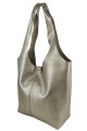 Tote Bag de Cuero Genuino Champagne