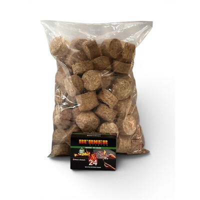 Pack Briquetas 8 kg + Burner 24 Pack Briquetas 8 kg + Burner 24