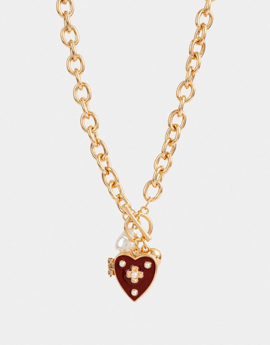 Collar Corto Con Relicario 