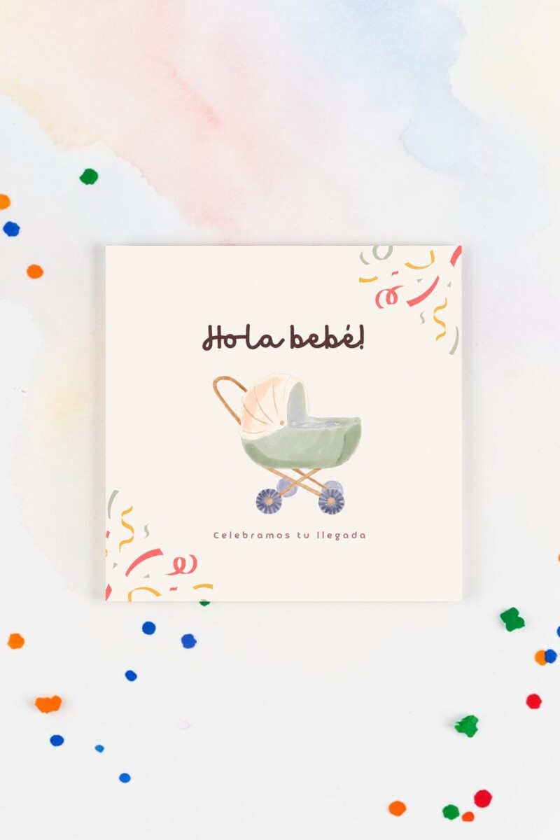 Tarjeta 10x10 baby shower - DISEÑO 2 