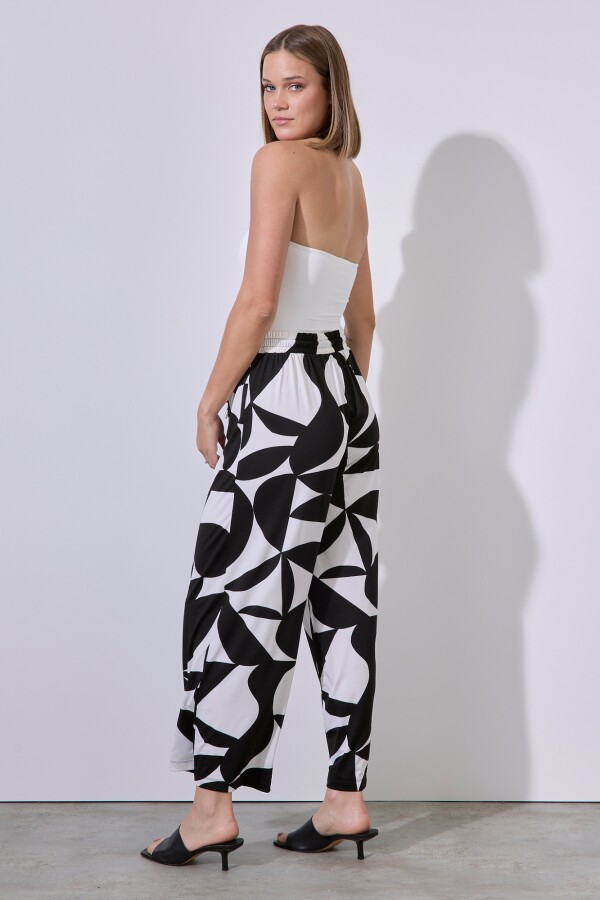 Pantalon Printed NEGRO/BLANCO