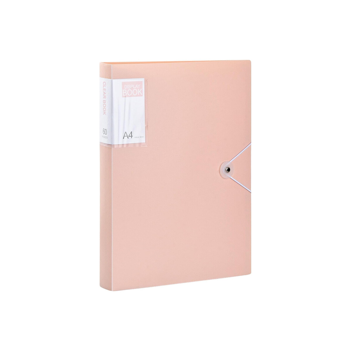Carpeta A4 con 60 folios y elastico - Rosado 