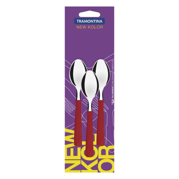 CUCHARA DE TE NEW KOLOR ROJO X 3 - 23167/370 CUCHARA DE TE NEW KOLOR ROJO X 3 - 23167/370