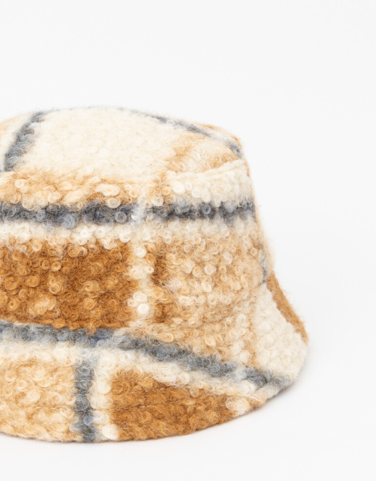 Sombreros Piluso Con Print Escocés - Combinacion Multicolor
