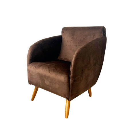 Sillón poltrona Lumax Kira nórdico 1 cuerpo de tela Marron