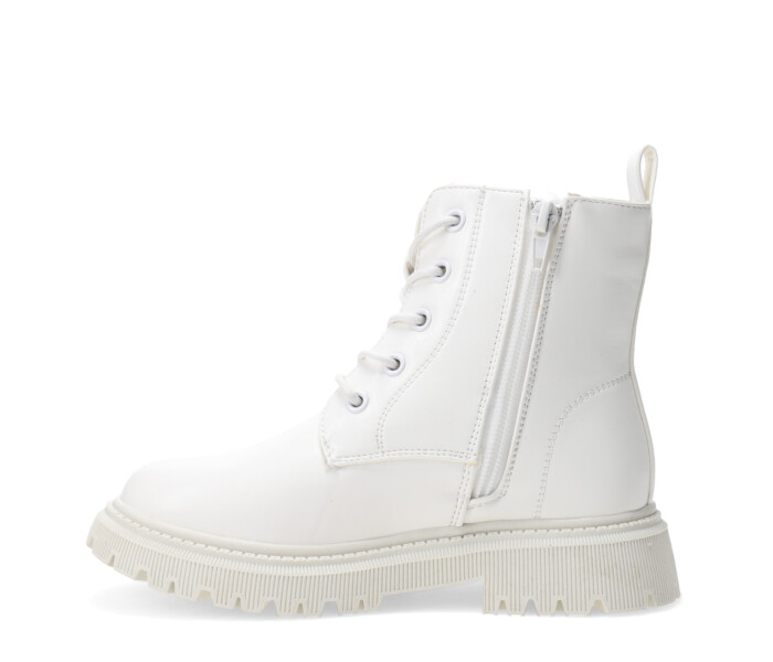 Bota borcego TILU con detalle en lateral Off White