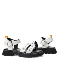 Sandalias de Niña MINI Miss Carol Tartan Con Tachas Blanco