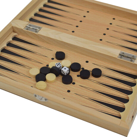 Juego ajedrez y backgammon en madera Sc
