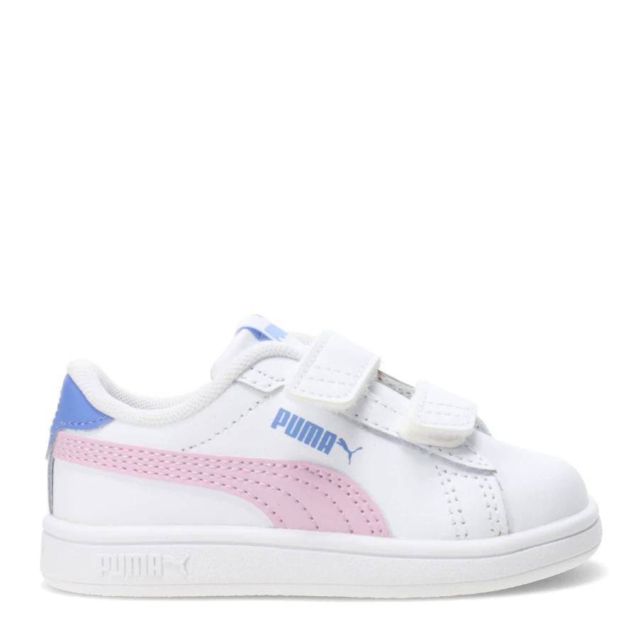Championes de Niños Puma Smash 3.0 Leather V Blanco - Rosa - Violeta Lavanda