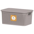 CESTO / CANASTO RATTAN "RISCHIOTO" 7.5 LT GRIS